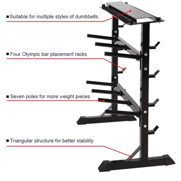 Black Weight Rack - Picture 3 of 4